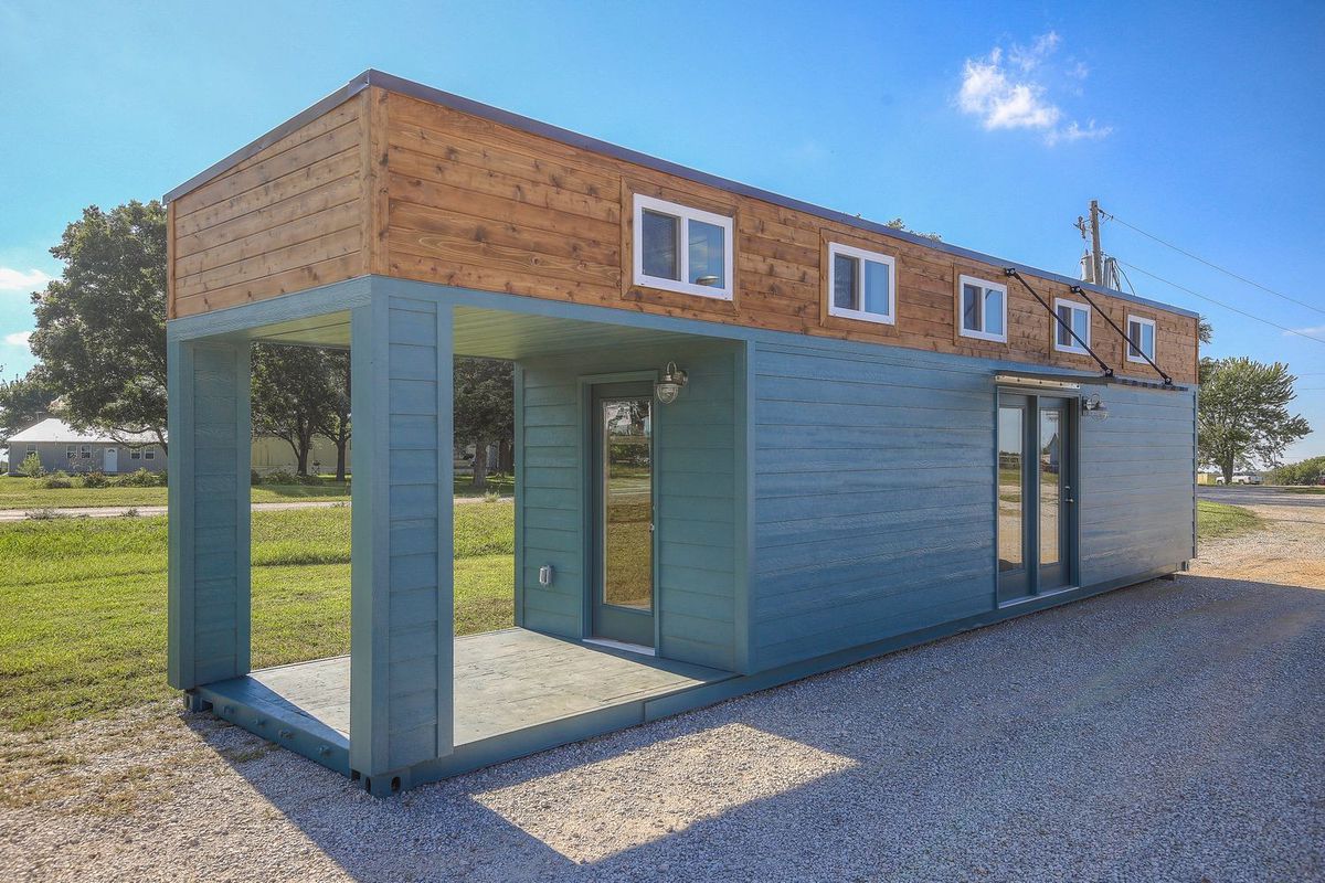 Slick tiny house converted from 40-foot shipping container - Curbed