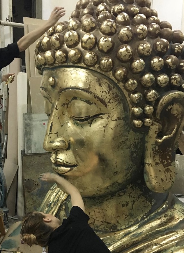 Tượng Phật composite dát vàng - Tượng trang trí - mô hình - phù điêu | dieukhac360