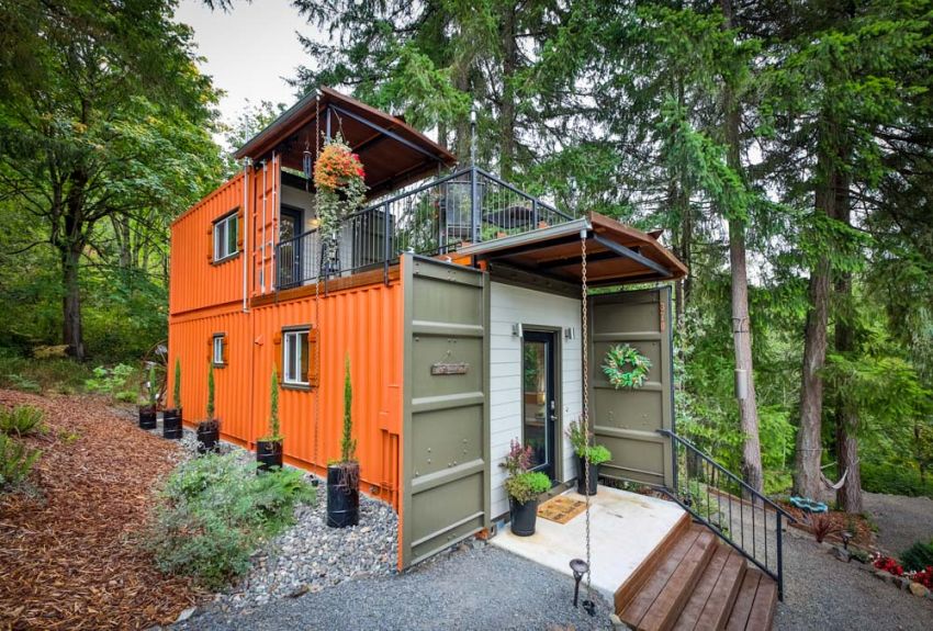 Couple Builds Amazing Two-Story Shipping Container Home for k
