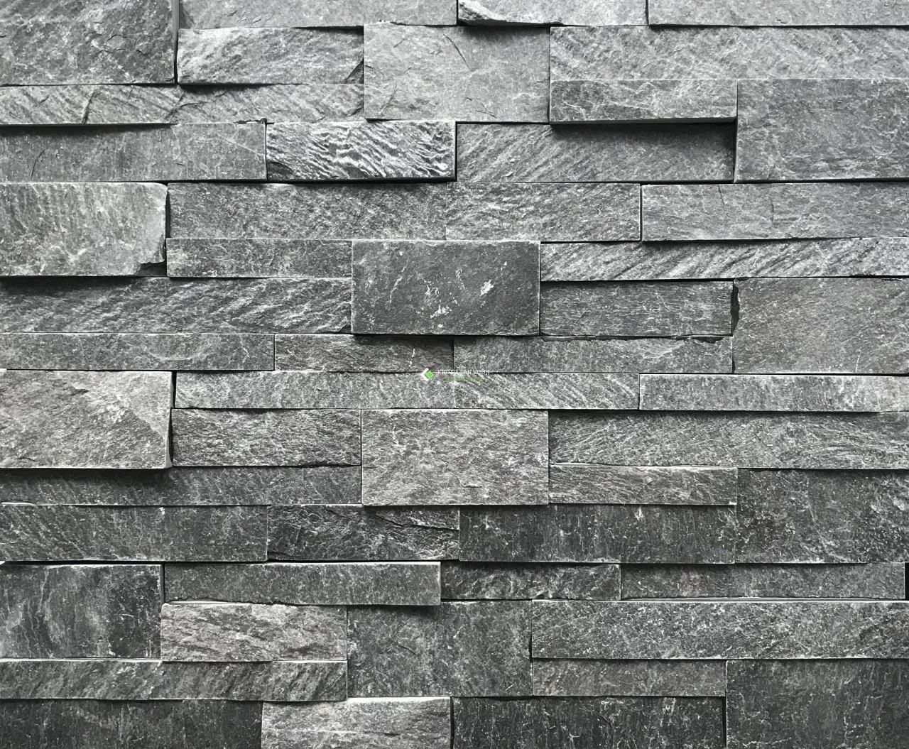 Đá slate đen ghi - Siêu phẩm đá ốp tường 2020 trang trí Sân Vườn Đẹp