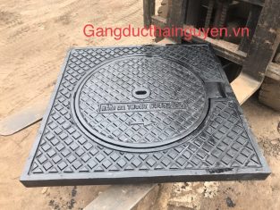 Nắp hố ga khung vuông dương nắp tròn 900x900x60 - Nắp hố ga Tân Phú
