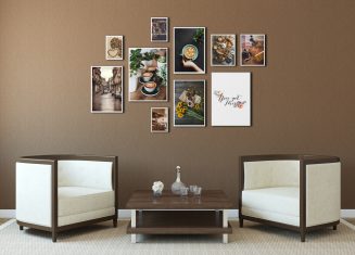 cách sắp xếp khung ảnh treo tường