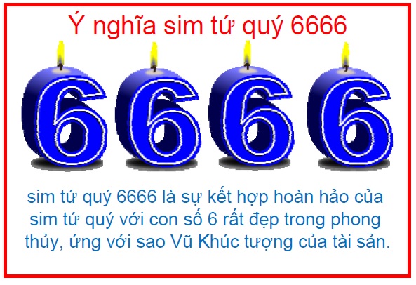 Luận bàn ý nghĩa đặc biệt của sim tứ quý 6666? Sim tứ quý 6666 hợp với ai - Sim tứ quý 6 có ý nghĩa gì?